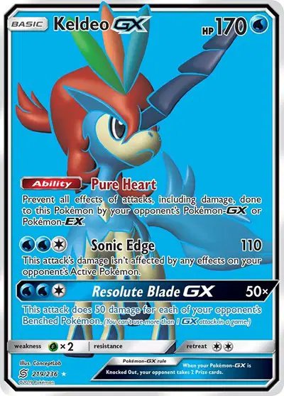 Keldeo GX (Full Art) — Unified Minds 219/236