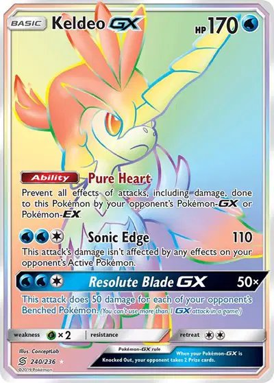 Keldeo GX (Secret) — Unified Minds 240/236