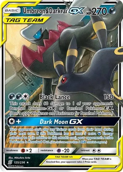 Umbreon & Darkrai GX — Unified Minds 125/236