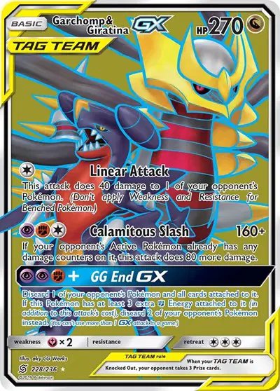 Garchomp & Giratina GX (Full Art) — Unified Minds 228/236