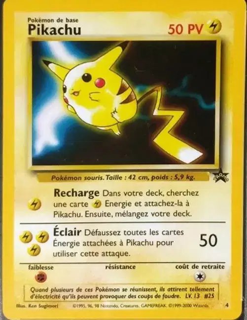 Pikachu [French] (JP) — Unnumbered Promos (2000) 4