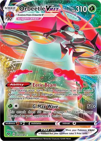 Orbeetle VMAX — Vivid Voltage 021/185