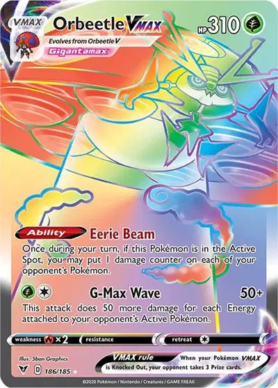 Orbeetle VMAX (Secret) — Vivid Voltage 186/185