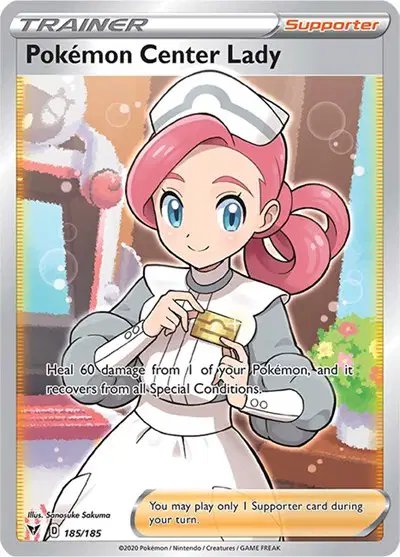 Pokemon Center Lady (Full Art) — Vivid Voltage 185/185