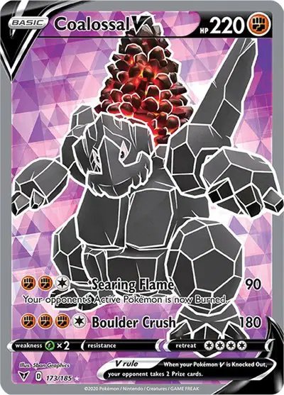 Coalossal V (Full Art) — Vivid Voltage 173/185