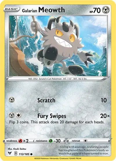 Galarian Meowth — Vivid Voltage 112/185