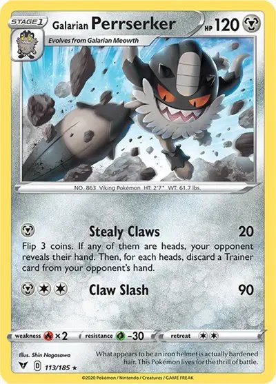 Galarian Perrserker — Vivid Voltage 113/185