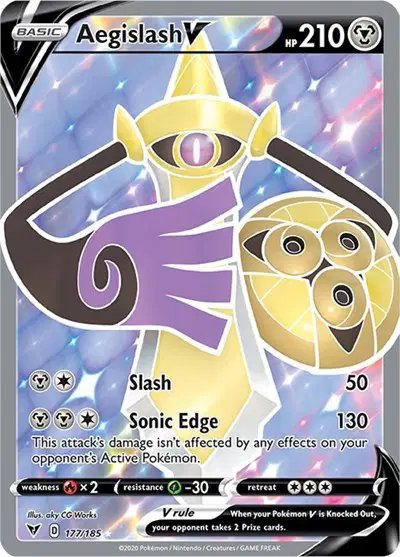 Aegislash V (Full Art) — Vivid Voltage 177/185