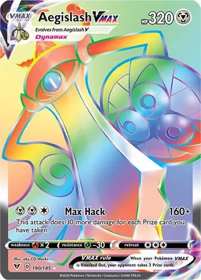 Aegislash VMAX (Secret) — Vivid Voltage 190/185