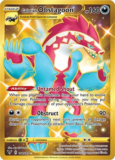 Galarian Obstagoon (Secret) — Vivid Voltage 198/185