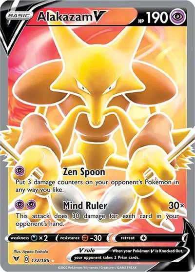 Alakazam V (Full Art) — Vivid Voltage 172/185