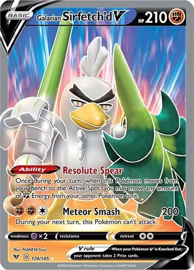 Galarian Sirfetch'd V (Full Art) — Vivid Voltage 174/185