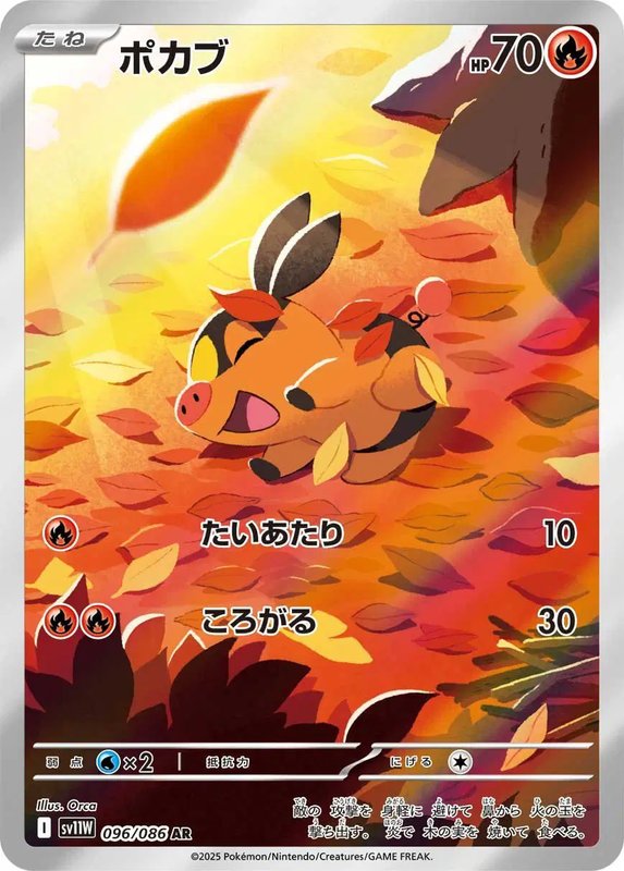 Tepig (JP) — White Flare 096/086