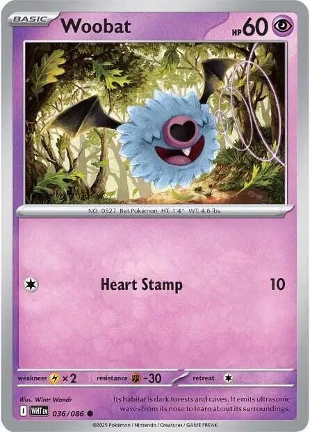 Woobat — White Flare 036/086