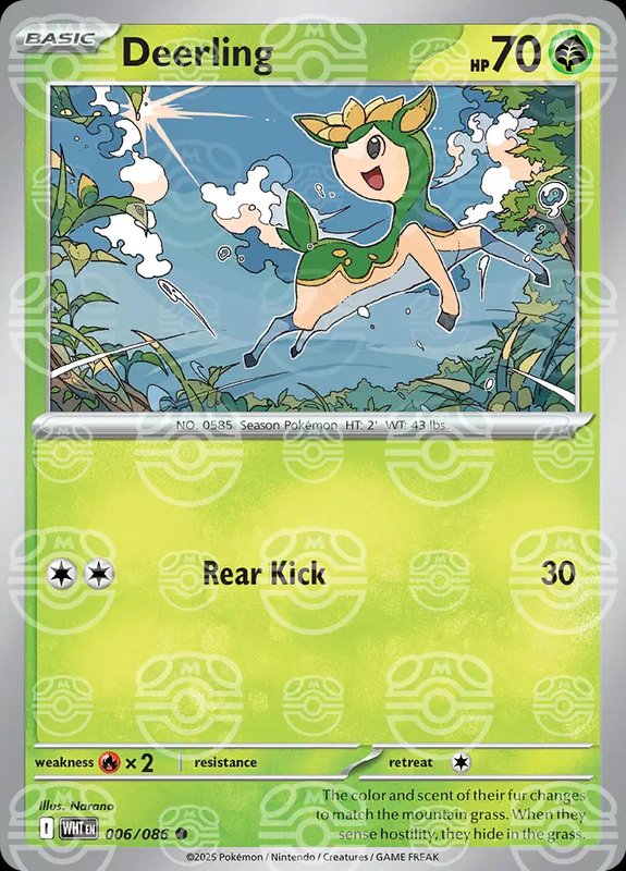 Deerling (Master Ball Pattern) — White Flare 006/086
