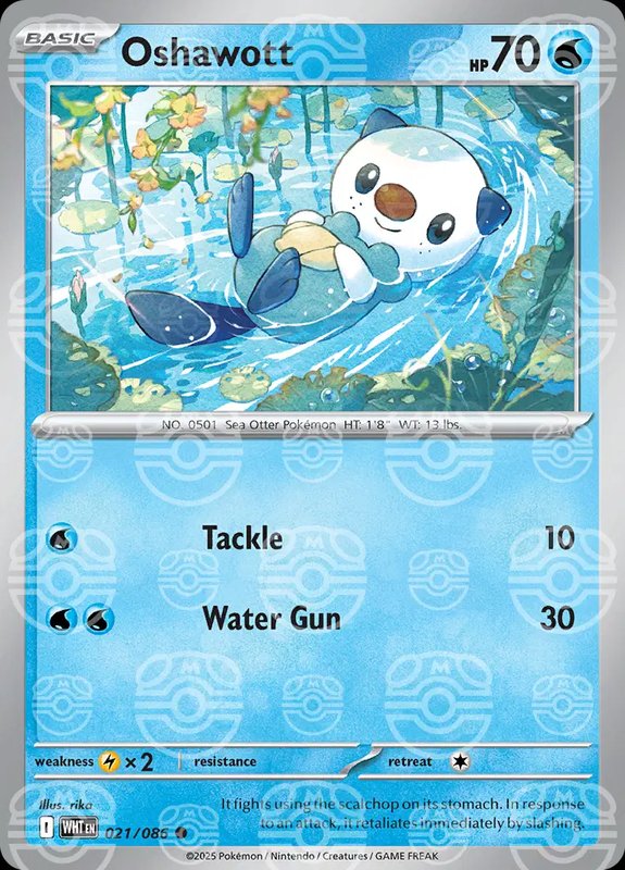 Oshawott (Master Ball Pattern) — White Flare 021/086