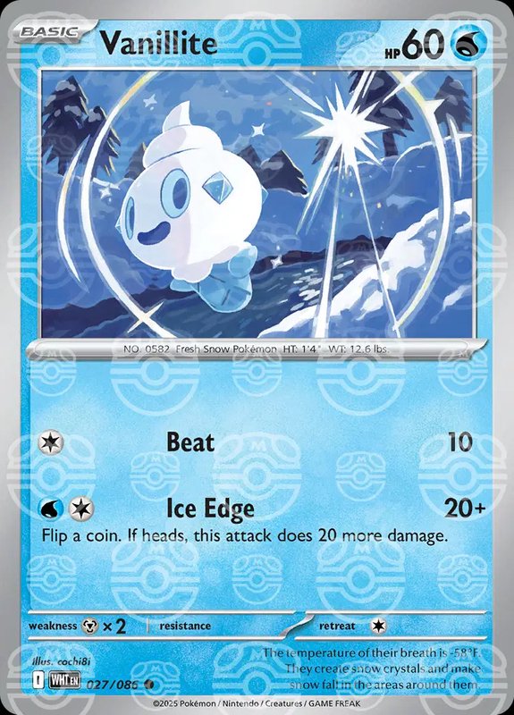 Vanillite (Master Ball Pattern) — White Flare 027/086