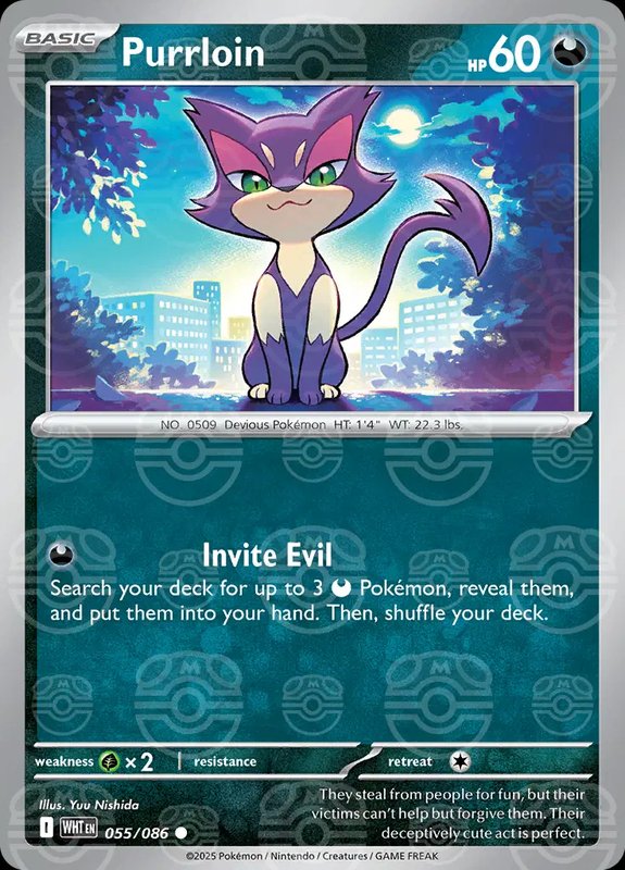 Purrloin (Master Ball Pattern) — White Flare 055/086