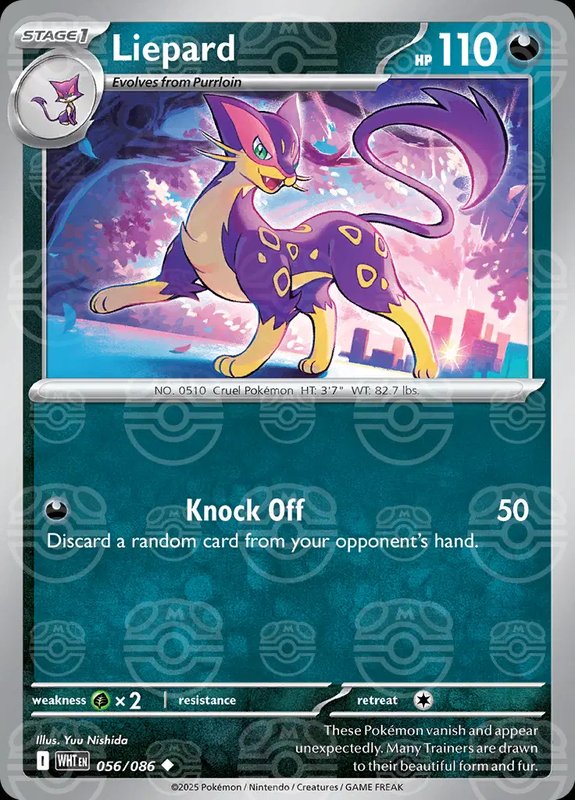 Liepard (Master Ball Pattern) — White Flare 056/086