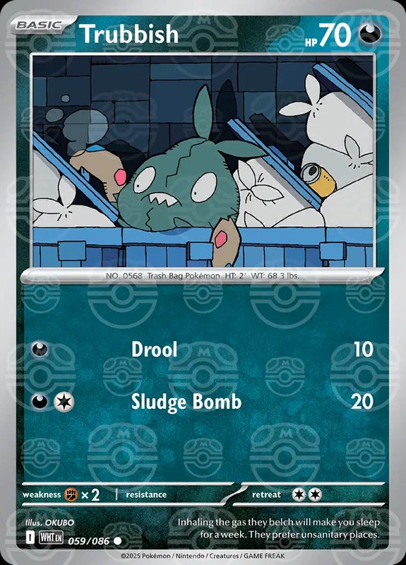 Trubbish (Master Ball Pattern) — White Flare 059/086