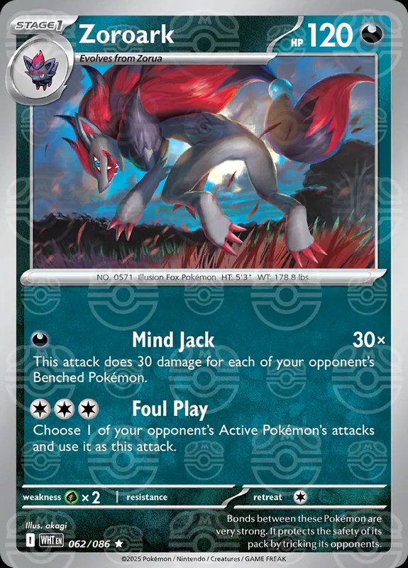 Zoroark (Master Ball Pattern) — White Flare 062/086