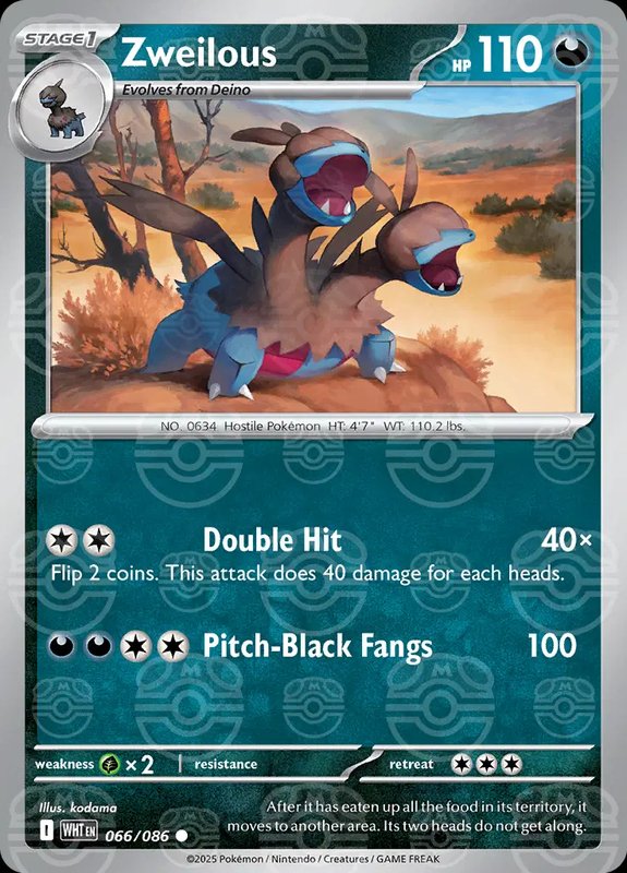 Zweilous (Master Ball Pattern) — White Flare 066/086