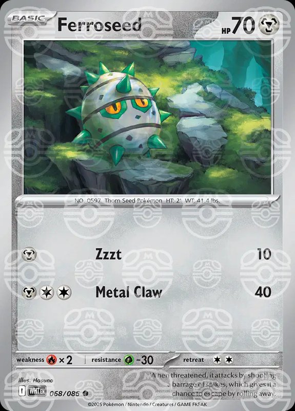 Ferroseed (Master Ball Pattern) — White Flare 068/086