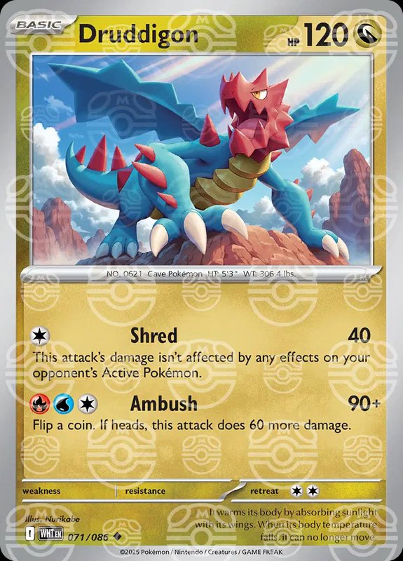Druddigon (Master Ball Pattern) — White Flare 071/086