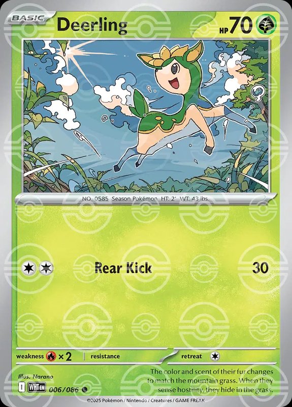 Deerling (Poke Ball Pattern) — White Flare 006/086