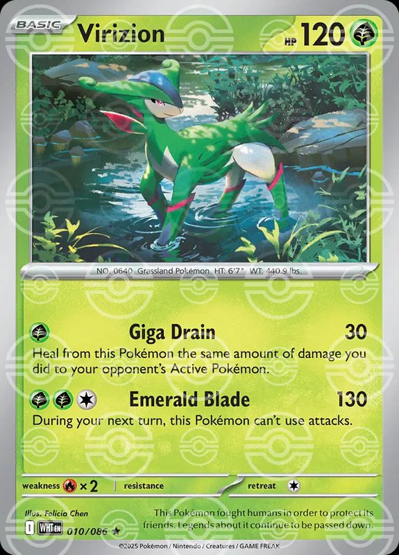 Virizion (Poke Ball Pattern) — White Flare 010/086