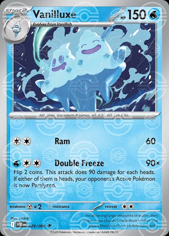 Vanilluxe (Poke Ball Pattern) — White Flare 029/086