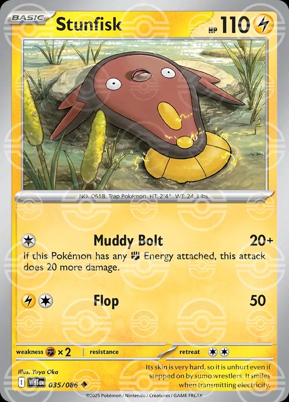 Stunfisk (Poke Ball Pattern) — White Flare 035/086