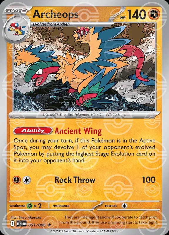 Archeops (Poke Ball Pattern) — White Flare 051/086