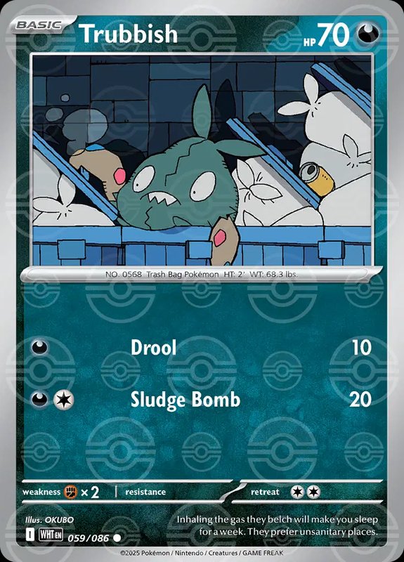 Trubbish (Poke Ball Pattern) — White Flare 059/086