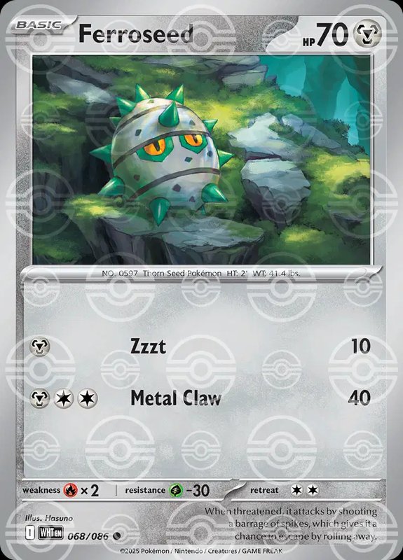 Ferroseed (Poke Ball Pattern) — White Flare 068/086