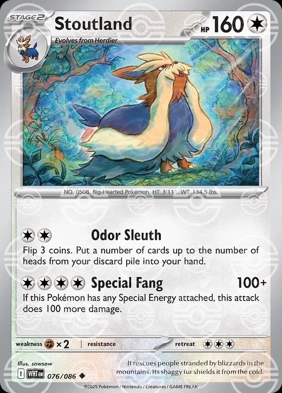 Stoutland (Poke Ball Pattern) — White Flare 076/086