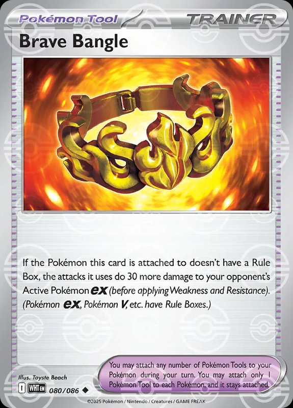 Brave Bangle (Poke Ball Pattern) — White Flare 080/086