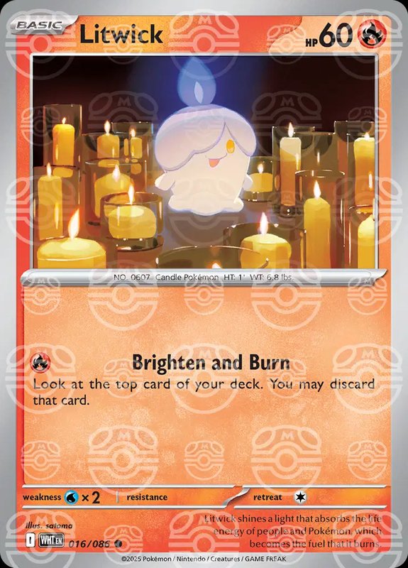 Litwick (Master Ball Pattern) — White Flare 016/086