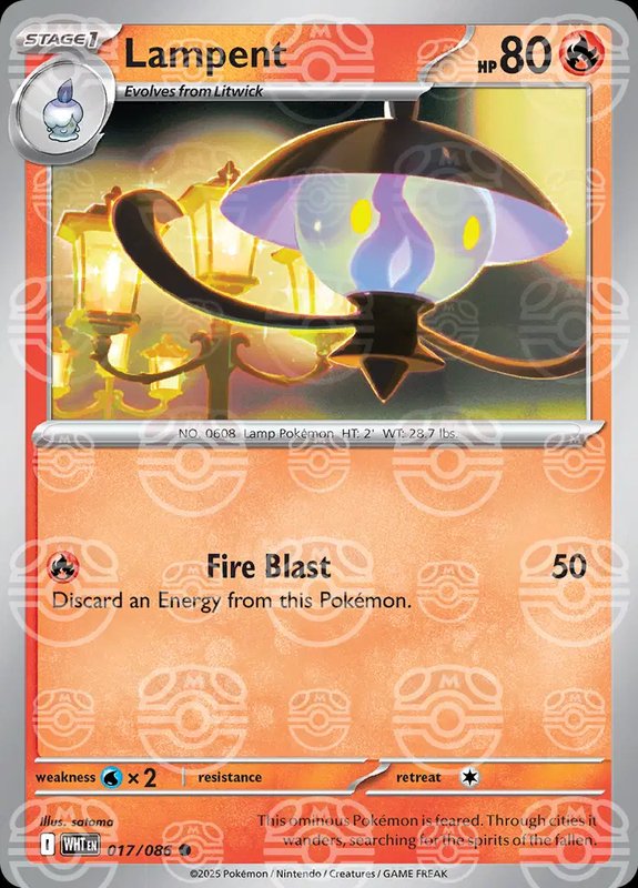 Lampent (Master Ball Pattern) — White Flare 017/086