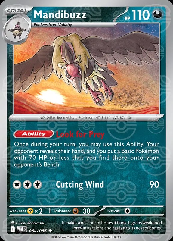 Mandibuzz (Master Ball Pattern) — White Flare 064/086