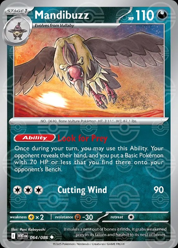 Mandibuzz (Poke Ball Pattern) — White Flare 064/086