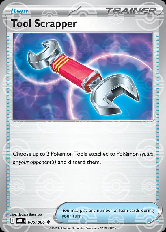 Tool Scrapper (Poke Ball Pattern) — White Flare 085/086