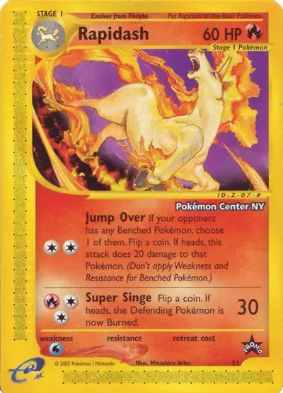 Rapidash [Pokemon Center NY] — WoTC Promo 51/53
