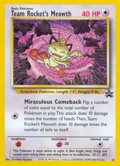 Team Rocket's Meowth — WoTC Promo 18/53