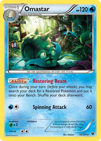 Omastar — XY - Fates Collide 18