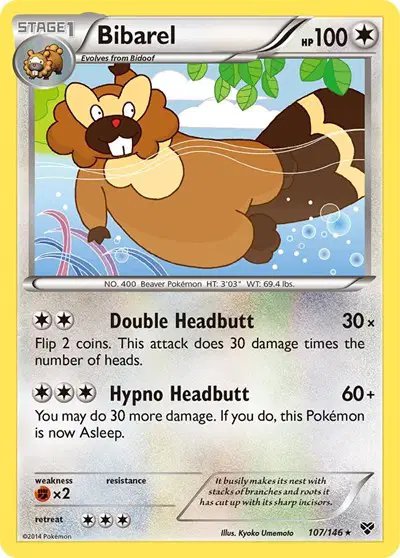 Bibarel — XY Base Set 107