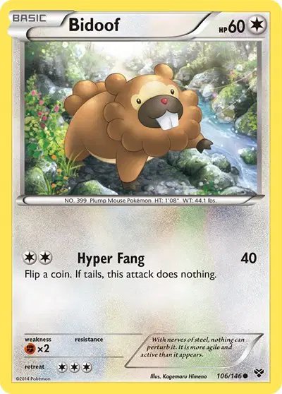 Bidoof — XY Base Set 106