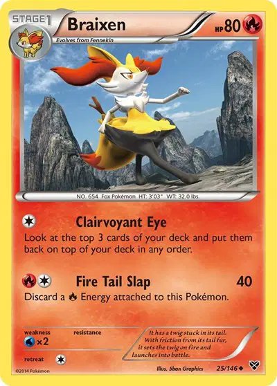 Braixen — XY Base Set 25