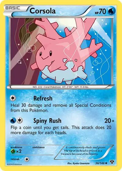 Corsola — XY Base Set 36