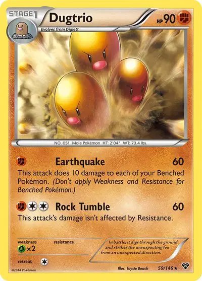 Dugtrio — XY Base Set 59